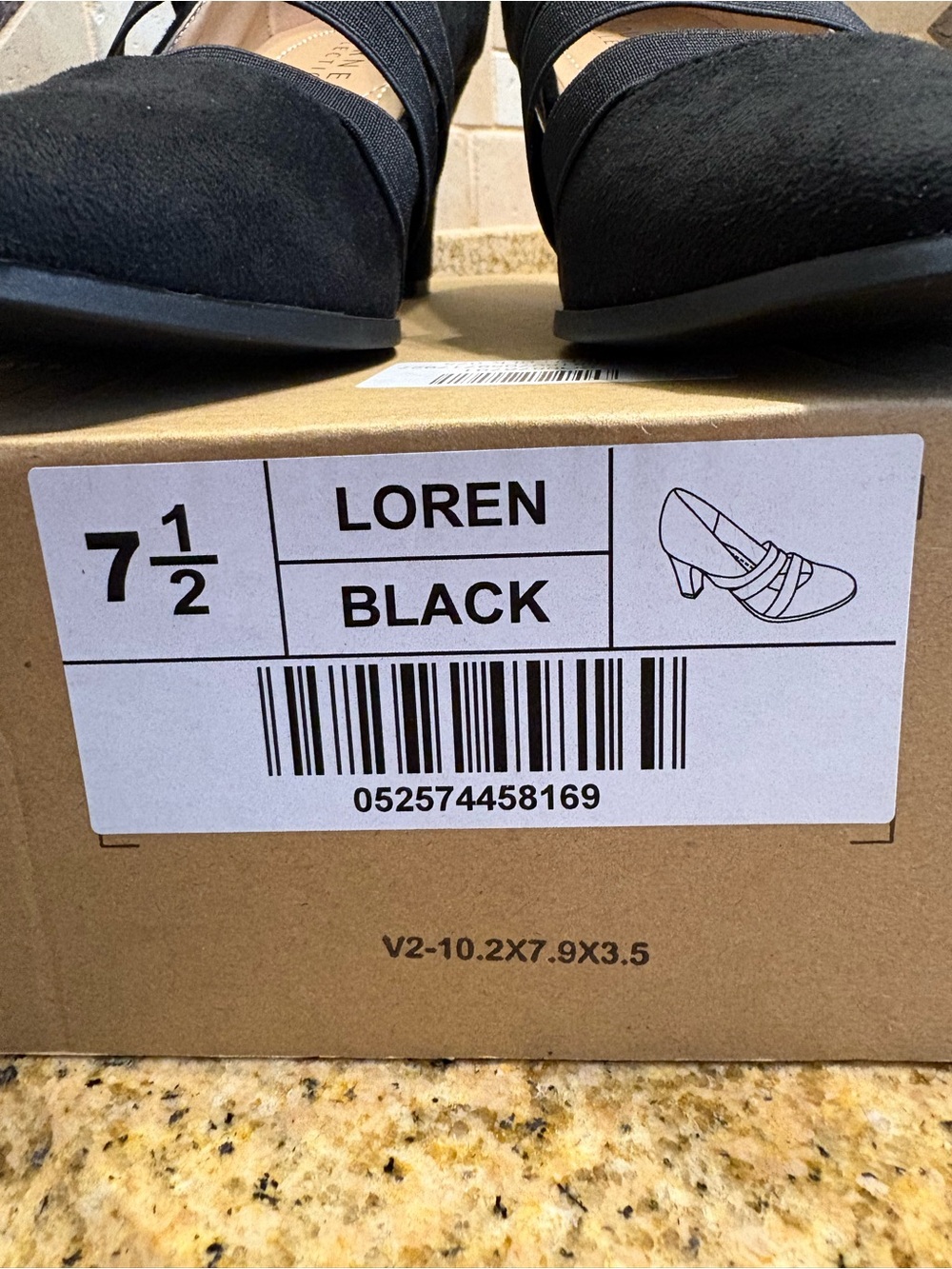 Journee Collection Black Triple-Strap Pointed Toe Pumps - Picture 3 of 3